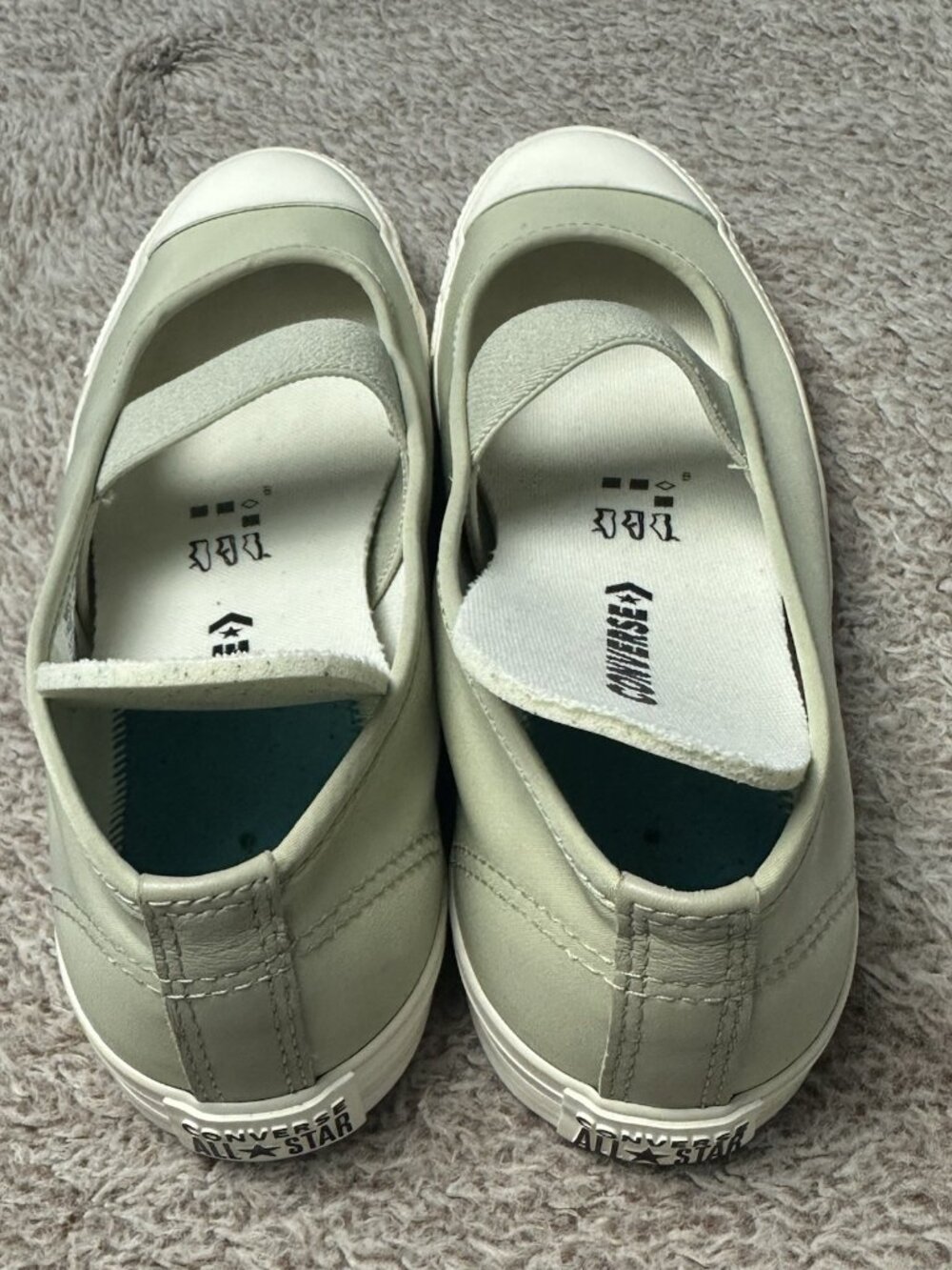 Converse Chuck Taylor All Star Dainty Ballerina Slip-on sneakers SZ-9 Green NWOB - Picture 12 of 13